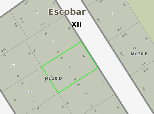 Imagen 1 de 4 de Lote En Venta, Calle Lamadrid, Belén De Escobar