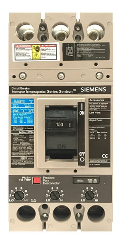 Interruptor Siemens 150 Amp Fxd63b150 Con Gabinete Nema 1