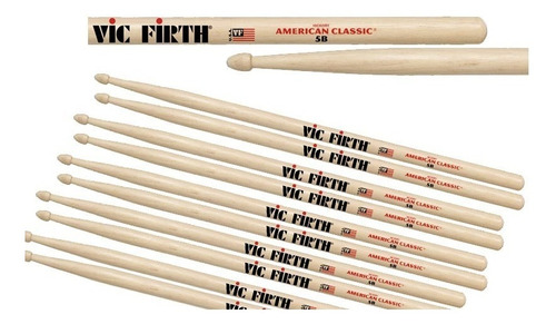 Vic Firth 5b Madera Palillos Para Bateria Venta Por 12 Pares