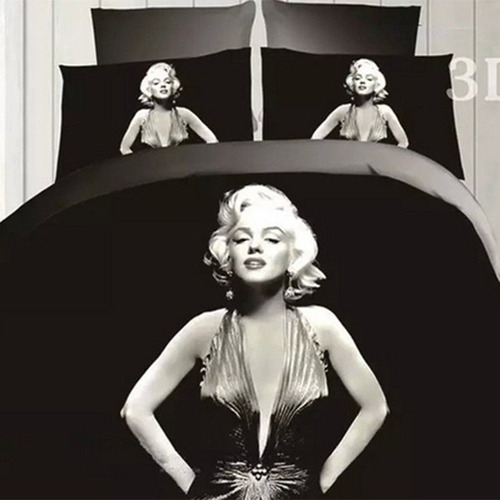 Estados Unidos 4pcs In1 Retro 3d Marilyn Monroe Reina Cama S