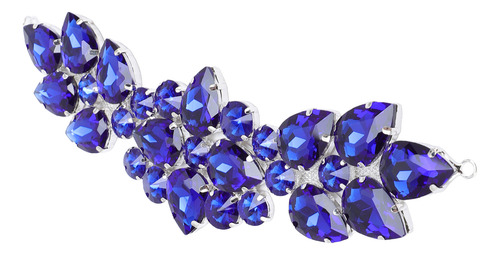 Exquisito Parche Con Diamantes De Imitación De Cristal Azul