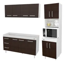 Comprar Combo Cocina Bajo Y Alacena 1.40  + Columna Porta Microonda