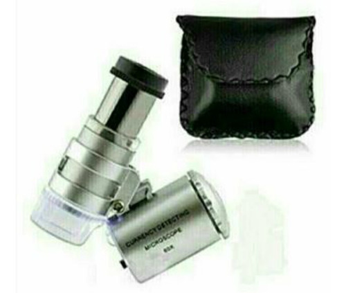 Microscopio Bolsillo Con Luz Led Y Ultravioleta 60x