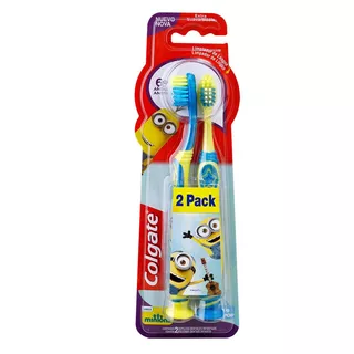 Cepillo dental infantil Colgate Smiles Minions pack x 2 unidades