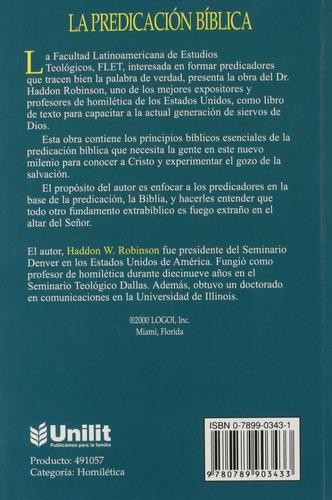 La Predicacion Biblica - Haddon W. Robinson