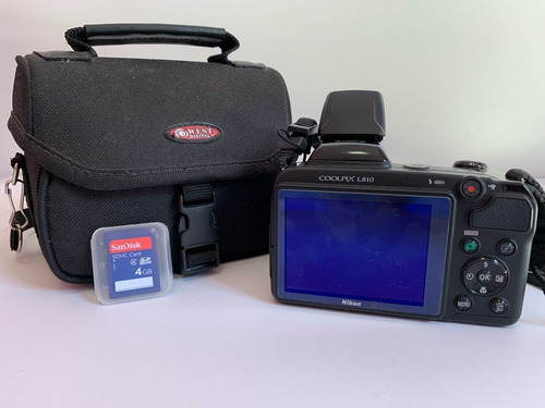 Câmera Nikon L810 Preta Usada + Cartão Sd (4gb) + Bolsa