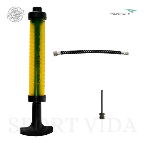 Bomba Penalty Sac de doble acción para llenar pelotas o bicicletas Ref.670023, color amarillo