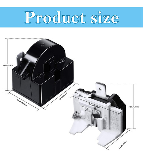 Para 2 Relés Ptc Qp2-4.7, Relé De Refrigerador De 1 Pin Y