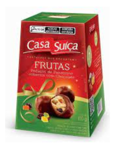 Pedaços De Panettone Cobertos Com Chocolate 100g Casa Suiça