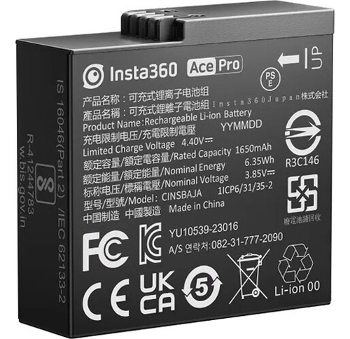 Insta360 Bateria Para Camara Ace Y Ace Pro Recargable