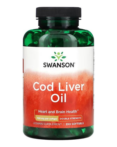 Aceite Hígado De Bacalao Islándico Cod Liver Oil 250 Caps 
