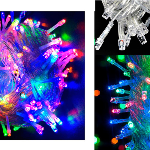 Instalación Navidad 300 Leds Cable Transparente Luces Led