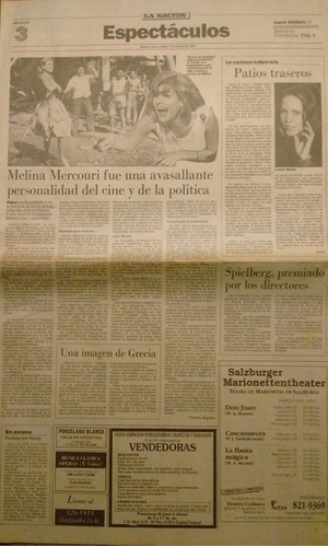 Suplemento Espectáculos La Nación 07/03/1994 Isaco Abitbol