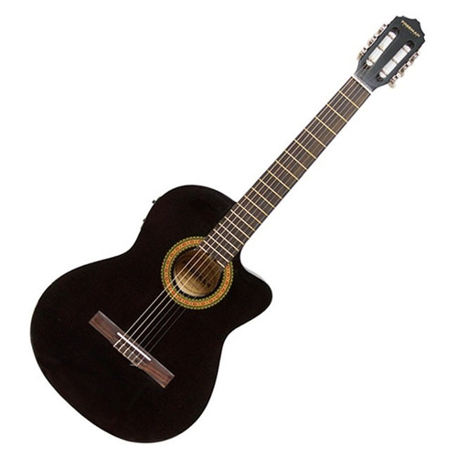 Guitarra Electroacústica Frcg44ceq, Color Negro, Freeman