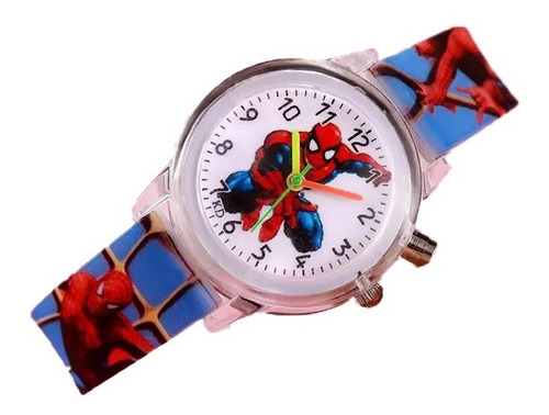 Reloj Spiderman Hombre Araña Para Niño Infantil Con Luz