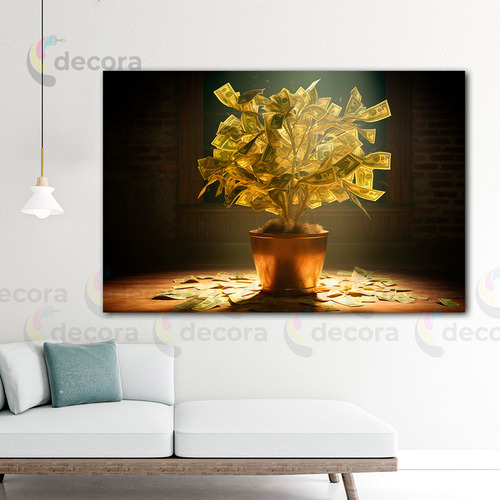 Cuadro Canvas Planta Dinero Riqueza Millones Dinero 60x40