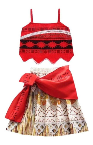 Vestido Disfraz Moana Traje Importado - Talla 6 Hasta S