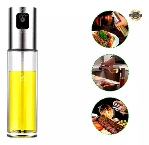 Rociador de aceite de oliva de vidrio de 8.1 fl oz, accesorios de cocina  para freidora de aire, rociador de aceite de canola, ampliamente utilizado