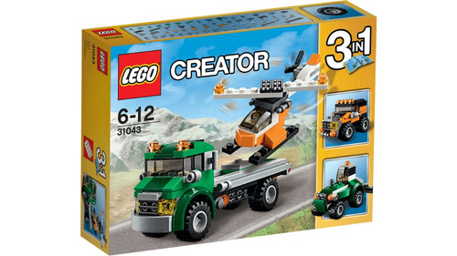 Lego Creator 31043 3 En 1 Camión. Helicóptero. Tractor. Jeep