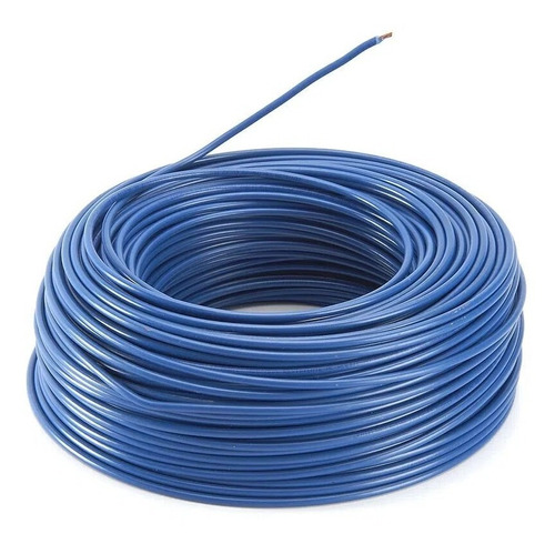 Cable Thhw Número 4 100m Azul Pvc 90° 