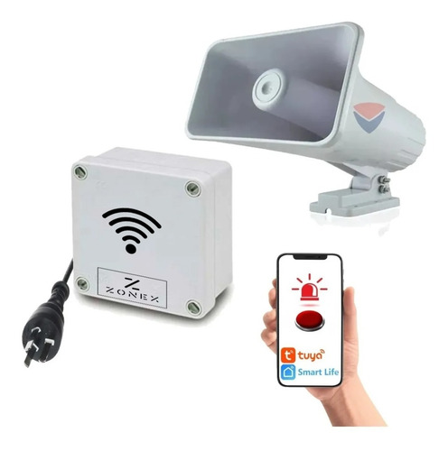 Sirena Exterior Vecinal Potente Alarma Wifi Control Por App