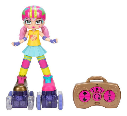 Boneca Rainbow Riley Patinadora Com Controle Remoto