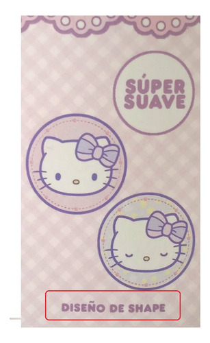 Frazada Super Suave .1 X .8m + Cojin Shape Hello Kitty Baby