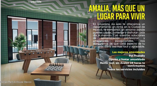 Departamento En Renta En Benito Juárez Nápoles Gis 25-685