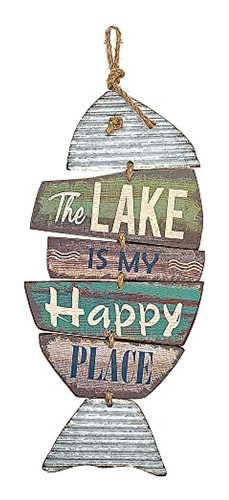 Barnyard Designs 'the Lake Is My Happy Place' Lake House Dec