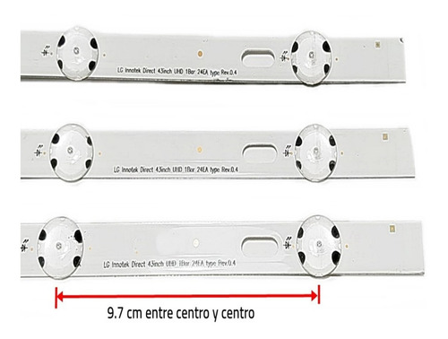 Imagen 3 de 4 de Tiras Led 43uh6030 43uh6100 Nvo