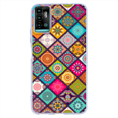 Funda Para Zte Para Mujer Mandalas Mosaico Uso Rudo Tpu