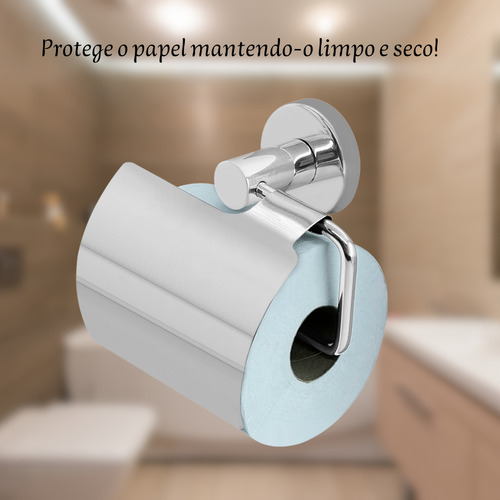 Kit 70 Papeleira Com Tampa Aço Inox Comado Elegance