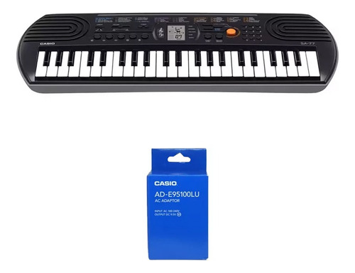 Teclado Organeta Casio Sa-77 Con Adaptador 