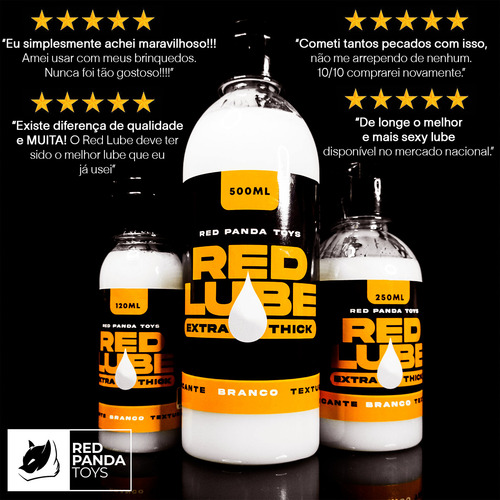 Gel Lubrificante Íntimo 250ml Red Lube Extra Thick