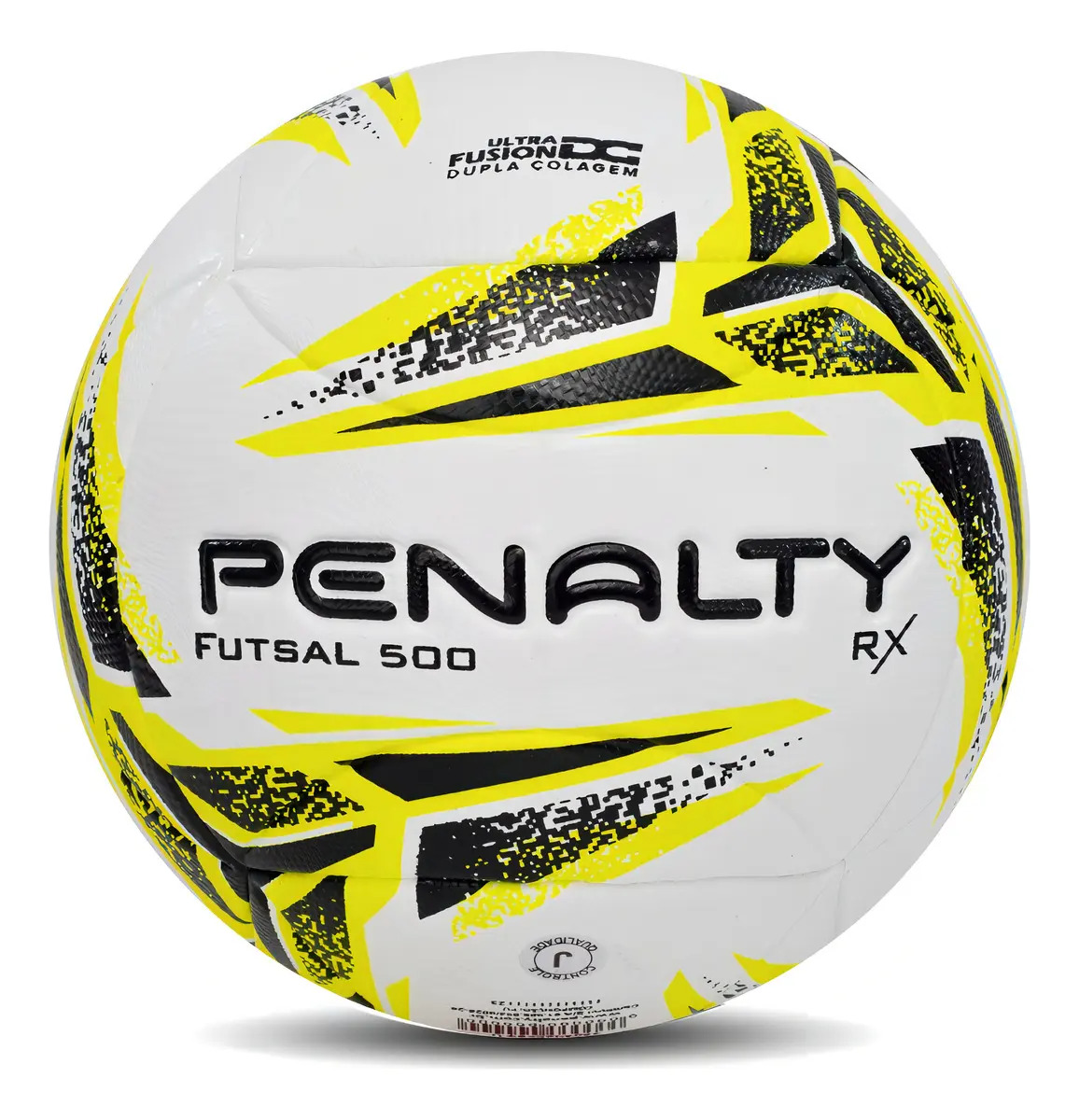 Bola Futsal Penalty Rx 500 Futebol de Quadra Adulto Cor Branco/Amarelo/Preto Durabilidade e Resistencia