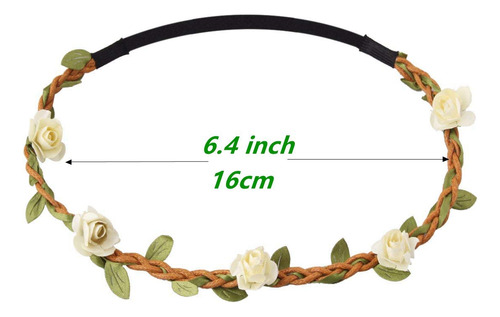 12 Piezas Diadema Bohemia Flores Para Niñas Regalo Navidad