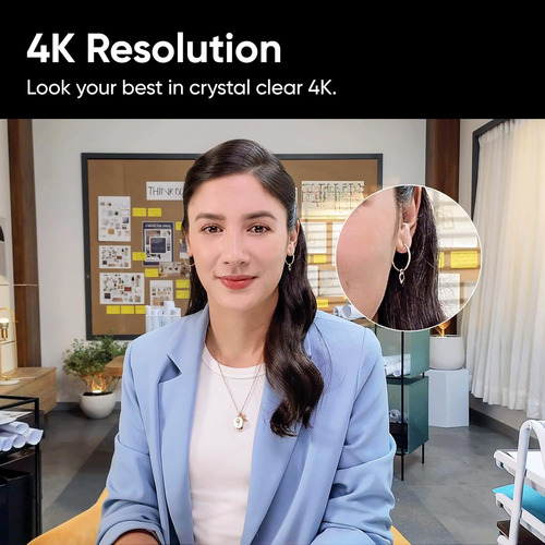Camara Webcam Insta360, 4 K, Cmos, Con Microfono, Negro