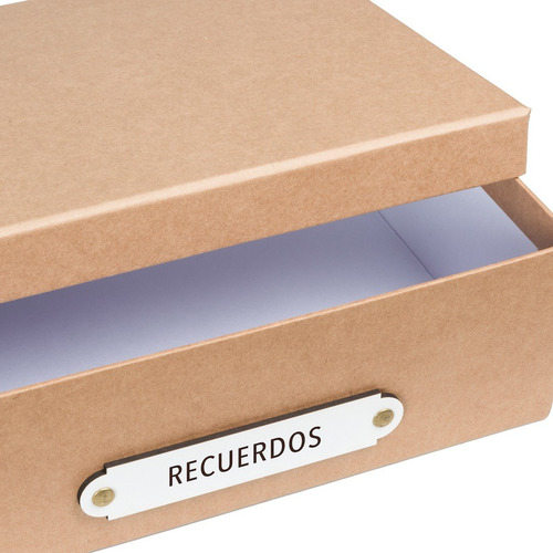 Imagen 3 de 4 de Caja Organizadora Tamaño A4 Recuerdos Kraft