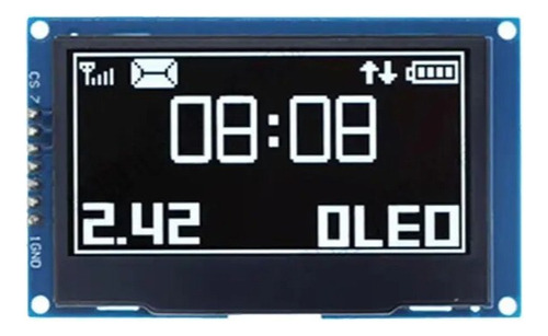 Display Oled Blanco Spi 2.4 Pulgadas 128x64 Ssd1312