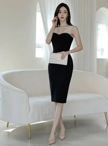 Vestido Bodycon Coctel Fiesta Negro Hq 30
