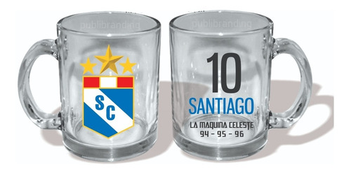 Taza De Vidrio 11oz Personalizado Sporting Cristal X Mayor