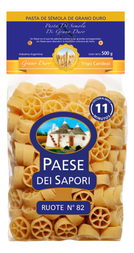 Fideos Ruote N°82 Paese Dei Sapori 500 Gr