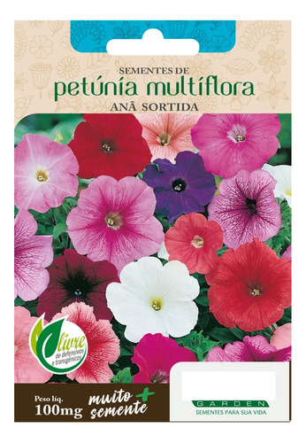 900 Sementes Petunia Anã  Sortida Para Mudas Vasos Jardim