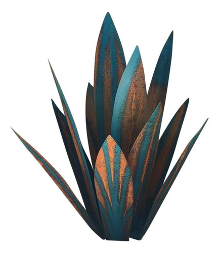 Diy Ferro Rústico Azul Tequila Escultura Jardim Decoração
