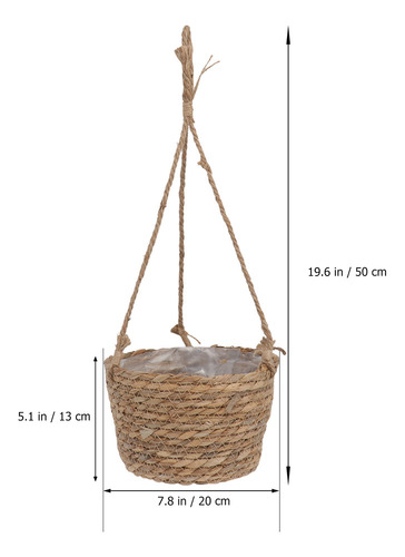 * Cesta De Junco Trançado Cesta De Flores Trançada