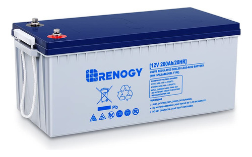 Renogy Bateria Hibrida Gel Ciclo Profundo Recargable 12 V Ah