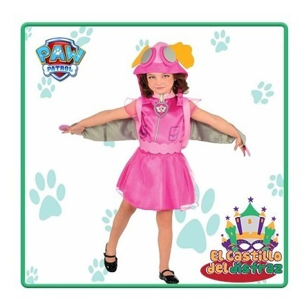 Disfraz Paw Patrol Skye Talla 4-6 Años Original Entrega Inme