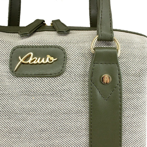 Imagen 6 de 6 de Bolsa Celia Color Verde Militar Marca Pawo