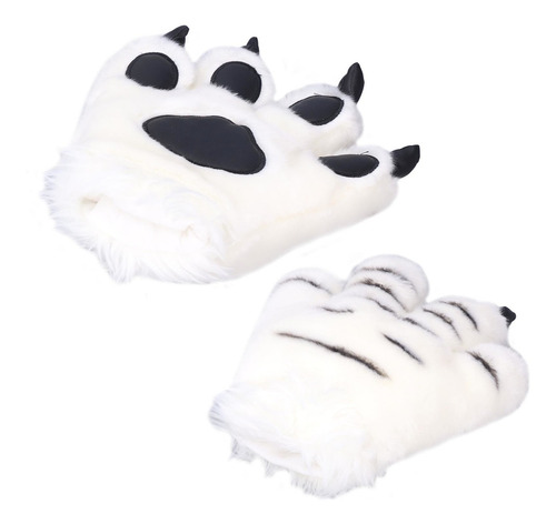 Guantes De Felpa De Garra, Animal De Simulación, Tigre,