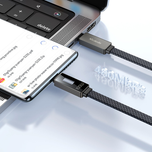 Cable Usb-c Mcdodo Ca4470 Con Display Led , Carga Hasta 100w , 1.20 Metros , Transferencia De Datos 480 Mbps